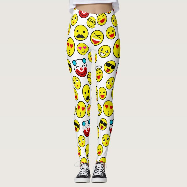 funny clown emojis leggings (Front)