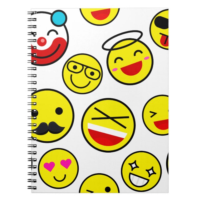 funny clown emojis notebook (Front)