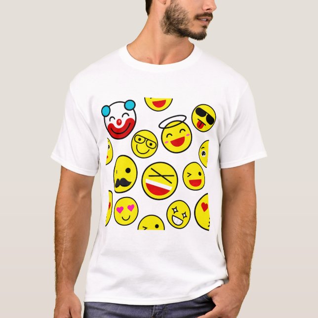 funny clown emojis T-Shirt (Front)