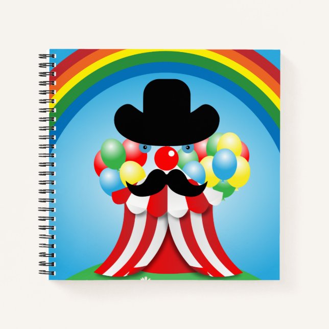 Funny clown face notebook (Front)