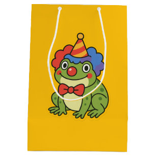 Funny Clown Frog Sticker Medium Gift Bag