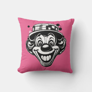Funny Clown Logo – Upside-Down Cap & Tongue-Out  Cushion