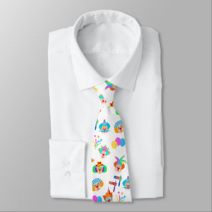 Funny Clown Purim Festival Party CARNIVAL Symbols Tie