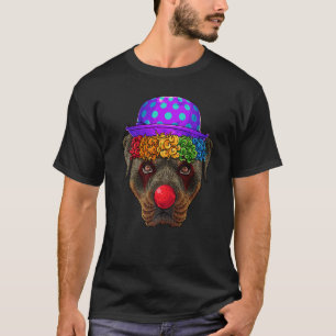 Funny Clown Rottweiler Circus Carnival Costume The T-Shirt