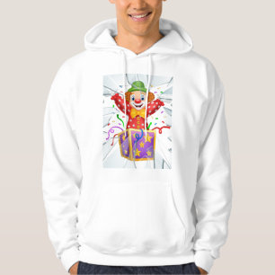 funny clown under the broken glass hoodie