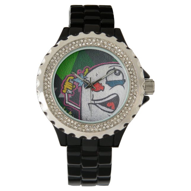 Funny Clown With White Face Watch (Front)