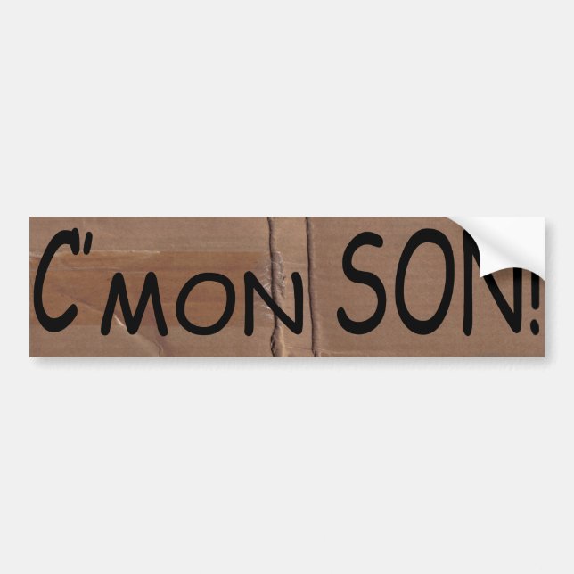 Funny C'mon Son Urban Bump Stickers (Front)