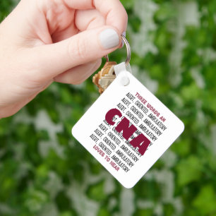 Funny CNA Alert Custom MD/LPN/EMT/PA/RN/RT/NP Key Ring