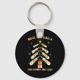 Funny Cna Nurse Christmas Medical Xmas Trees Nursi Key Ring
