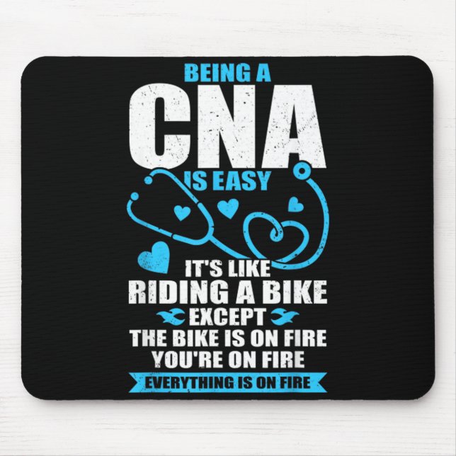 Funny CNA Work Certified Nursing Assistant Gift Mouse Pad (Front)