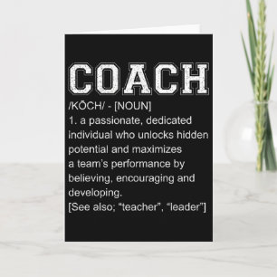 Funny Coach Definition Bysebyll Footbyll Teacher S Card