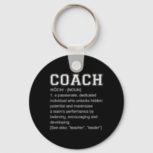 Funny Coach Definition Bysebyll Footbyll Teacher S Key Ring
