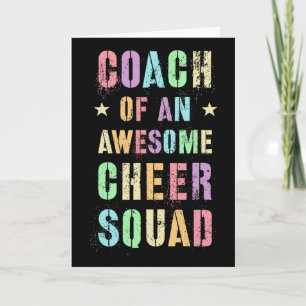 Funny Coach Of An Awesome Cheer Squad Trainer Teac Card