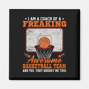 Funny Coach Of Freaking Awesome Sketll Team Ll Tra Magnet