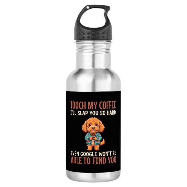Funny Cockapoo Coffee Lover 532 Ml Water Bottle (Front)
