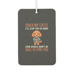 Funny Cockapoo Coffee Lover Car Air Freshener