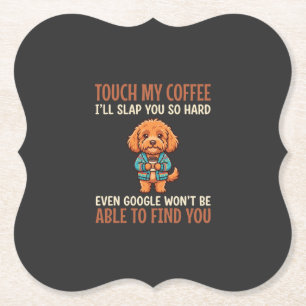 Funny Cockapoo Coffee Lover Paper Coaster