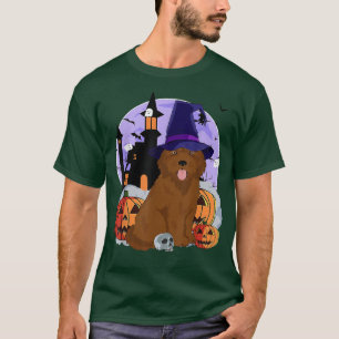 Funny Cockapoo Dog Halloween Witch Pumpkin T-Shirt