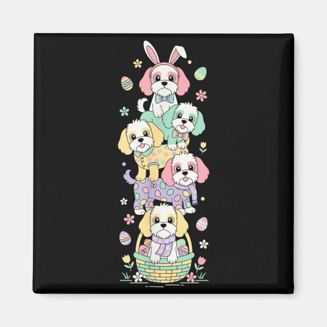 Funny Cockapoo Easter Egg Kids Mens Womens Easter Magnet (Front)