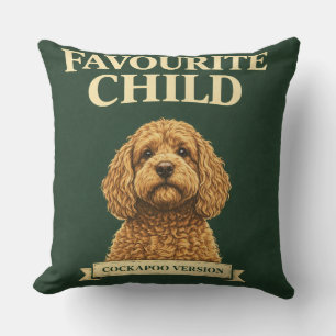 Funny Cockapoo Gift   Favourite Child Cushion