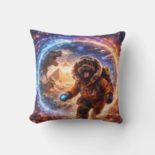 Funny Cockapoo Gift   Space Dog Cushion