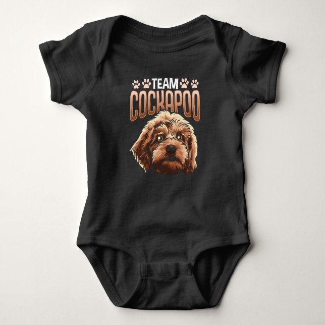 Funny Cockapoo Lover Dog Paw Cute Animal Baby Bodysuit (Front)