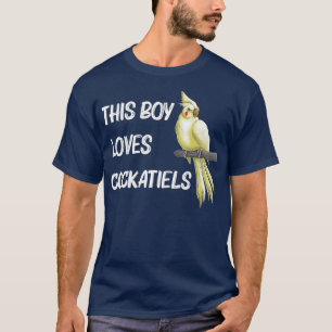 Funny Cockatiel Gift For Boys Kids Bird Parrot T-Shirt