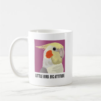 Funny Cockatiel Little Bird Big Attitude Portrait  Coffee Mug