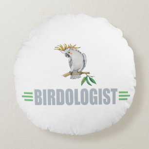 Funny Cockatiel Lover's Round Cushion