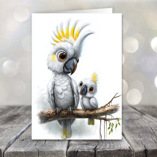 Funny Cockatoo Father's Day Holiday Card