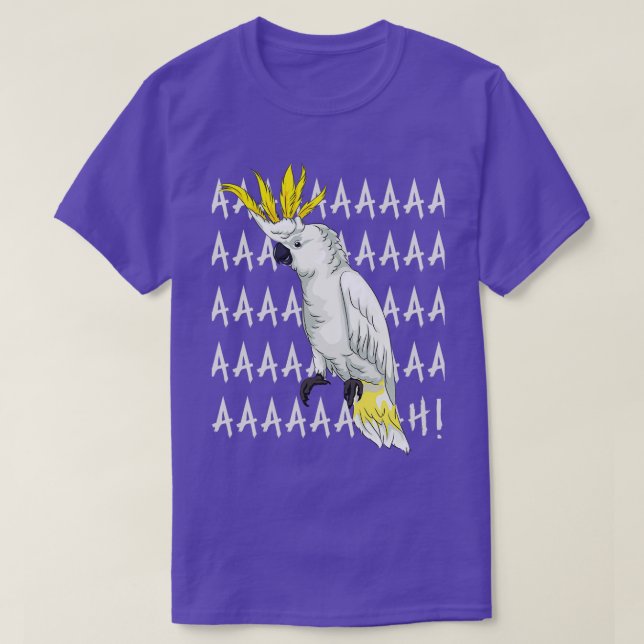 Funny Cockatoo Parrot Art Gift T-Shirt (Design Front)