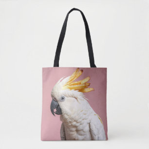 Funny Cockatoo With French Fries Crest Tote Bag