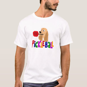 Funny Cocker Spaniel with Pickleball Paddle T-Shirt