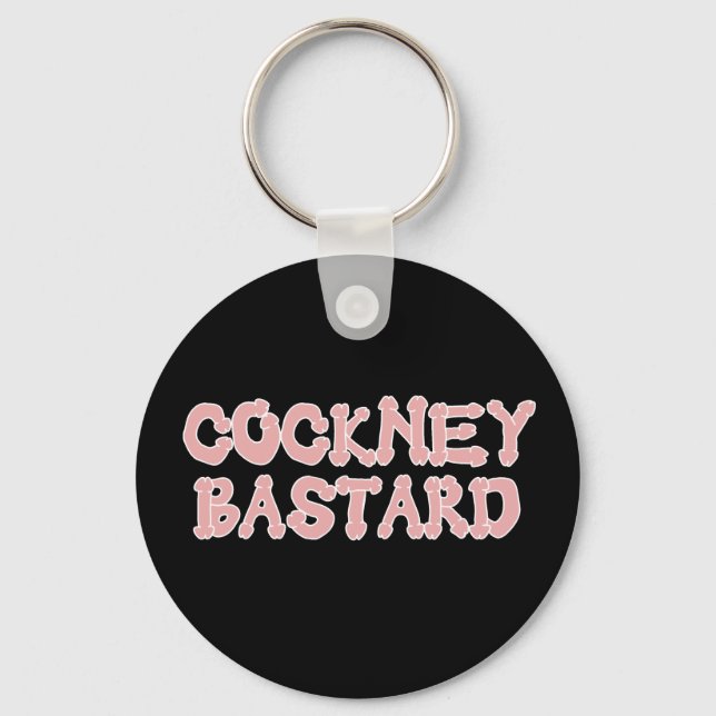 Funny cockney bastard key ring (Front)