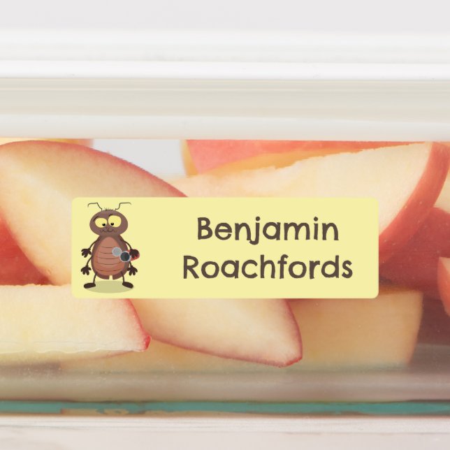 Funny cockroach cartoon character personalised (Affixed)