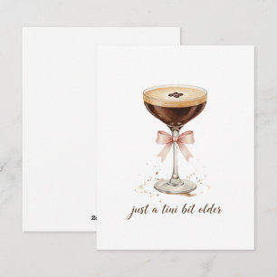 Funny Cocktail Birthday Card Espresso Martini