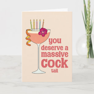 Funny Cocktail Birthday Card for Best Friend Her