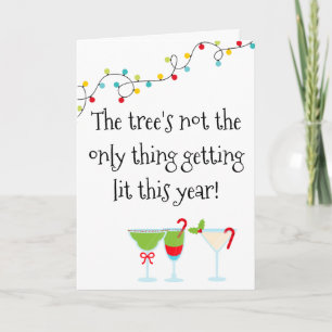 Funny Cocktail Drinking Party Christmas Holiday Card