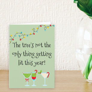 Funny Cocktail Drinking Party Christmas Holiday Card