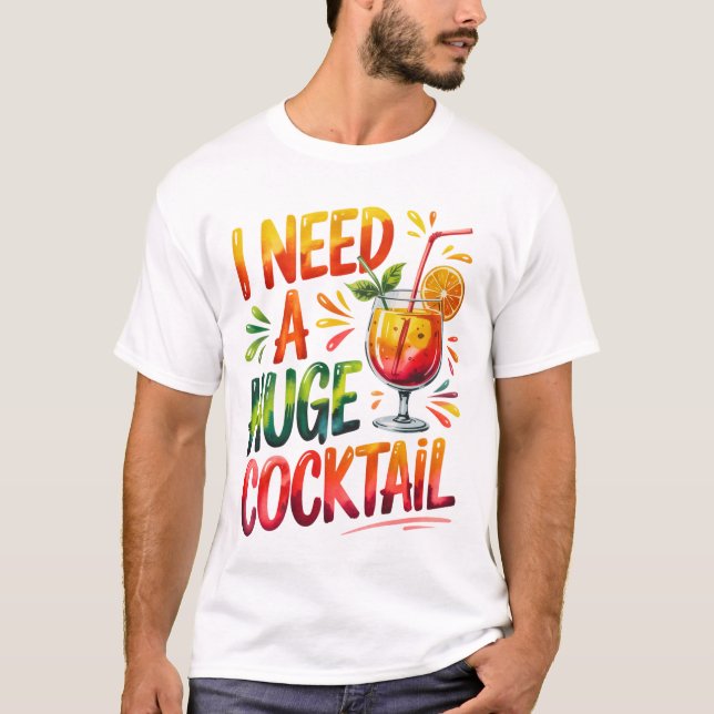 Funny Cocktail T-Shirt Design (Front)