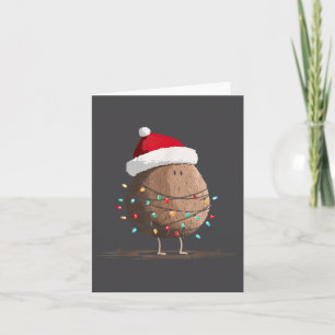 Funny Coconut Christmas Graphics Lights Lover Card
