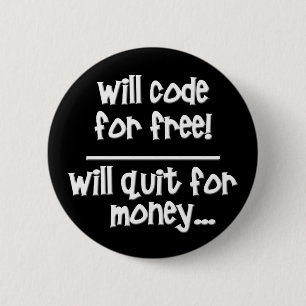 Funny Code 6 Cm Round Badge