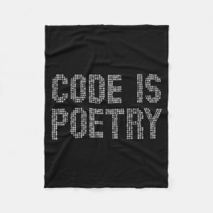 Funny Code Is Etry Saying Quote Programer Gift  Fleece Blanket