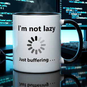 Funny Coder Gift   Customisable Loading Quote  Coffee Mug
