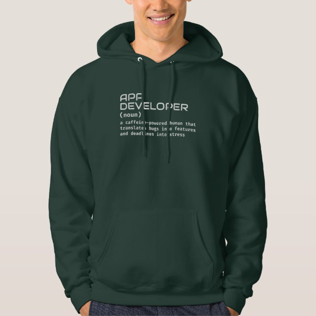 Funny Coding Definition – App Developer Hoodie (Front)