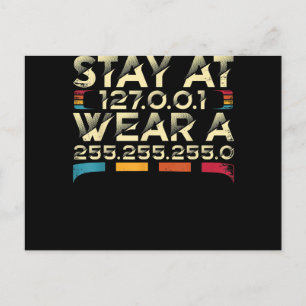 Funny Coding Engineer Meme Stay At 127.0.0.1 Invitation Postcard