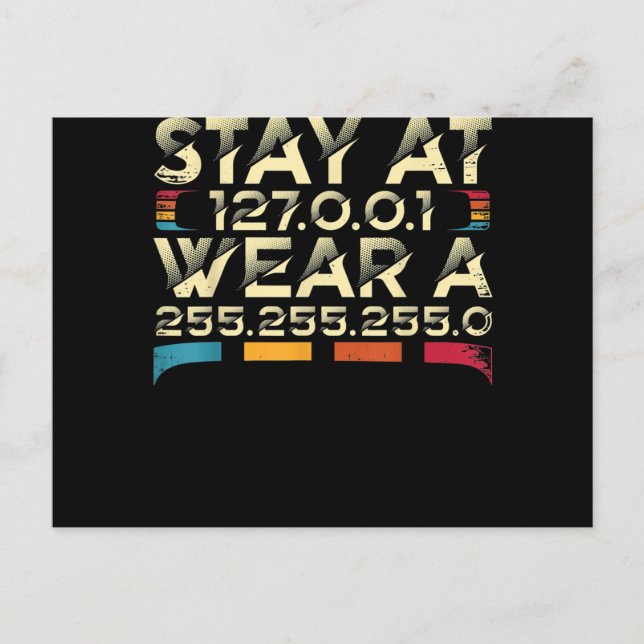 Funny Coding Engineer Meme Stay At 127.0.0.1 Invitation Postcard (Front)