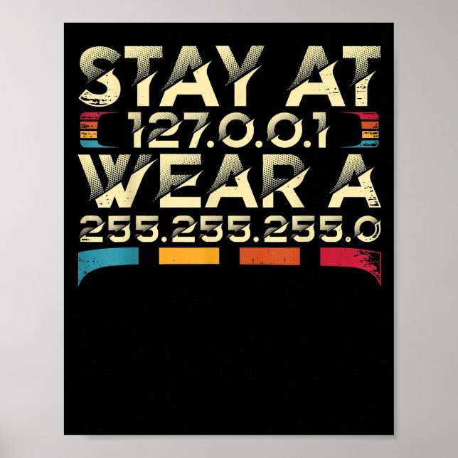 Funny Coding Engineer Meme Stay At 127.0.0.1 Poster (Front)