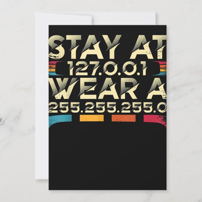 Funny Coding Engineer Meme Stay At 127.0.0.1 Thank You Card (Front)