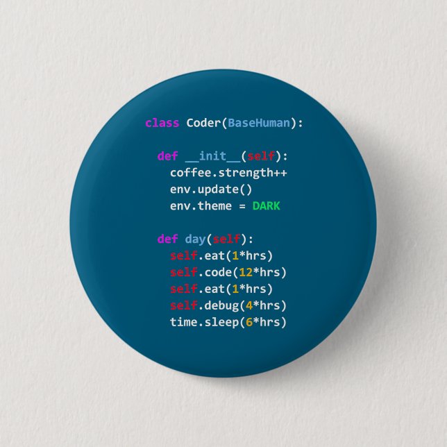Funny Coding Python Cl Eat Code Sleep  6 Cm Round Badge (Front)
